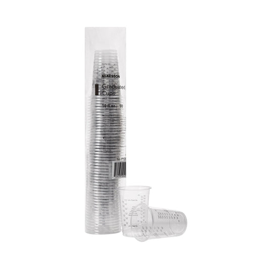 CUP, DRINKING GRADUATED PLAS CLR 10 OZ (50/SL 20SL/CS)