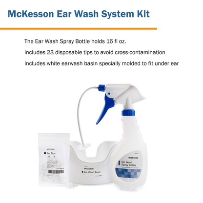 EAR WASH KIT, FLX TU/BASIN/20TIPS (1KT/BG 10BG/CS)