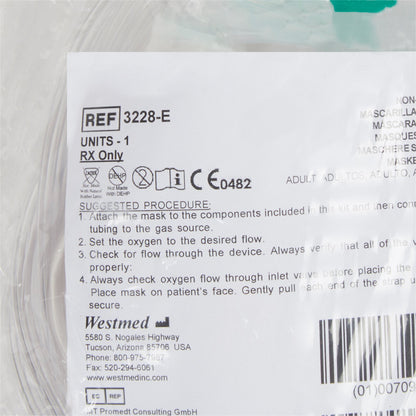 MASK, OXY HI CONC N/REBR ADLT ELONG (AMR) (50/CS)