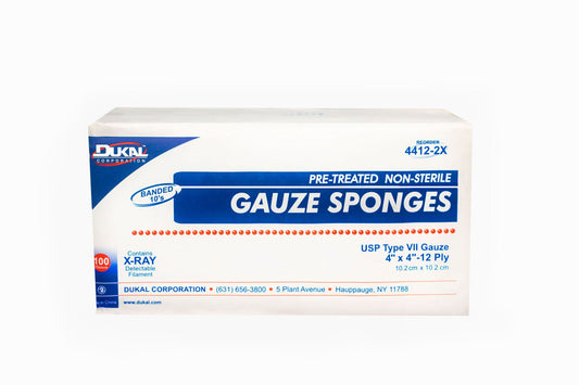 SPONGE, GAUZE XRAY DTCHBL VII 12PLY 4X4 (100/PK 20PK/CS)