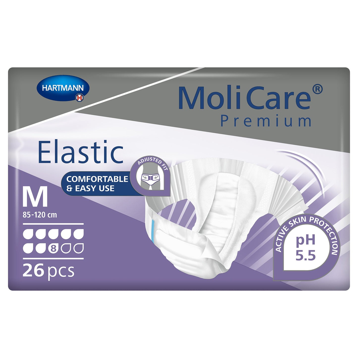 BRIEF, MOLICARE PREMIUM ELAS DISP 8D MED (26/BG 3BG/CS)