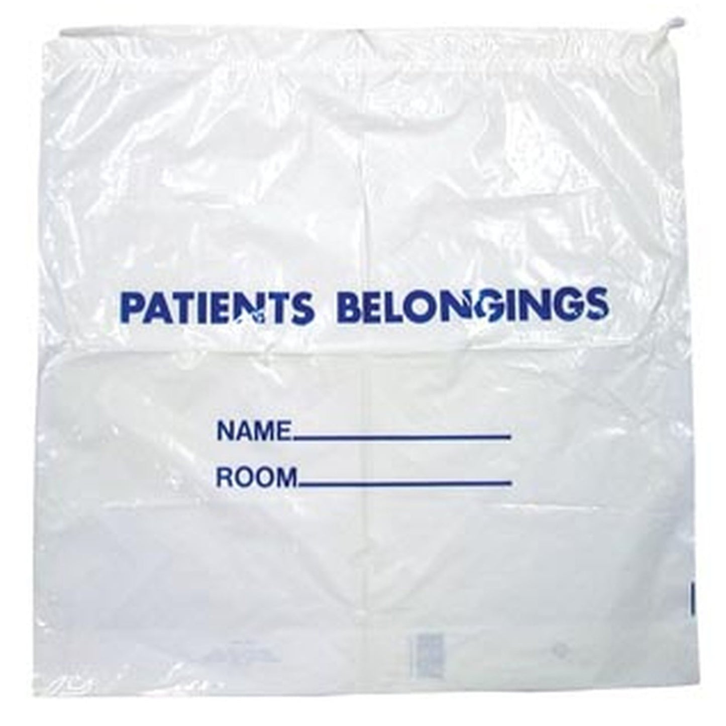 BAG, PATIENT BELONG 20"X20" CLR (250/CS)