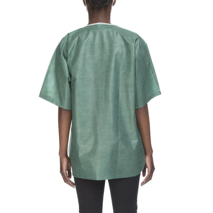 SHIRT SCRUB GRN LG 30/CS NONWOVEN 42-44"