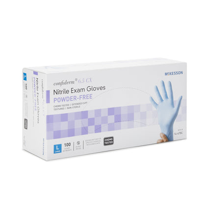 GLOVE, EXAM NTRL LG N/S EXTCF CHEMO 6.5CX (100/BX 10BX/CS)