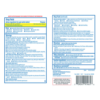 IBUPROFEN, TAB 200MG UD (100/BX)