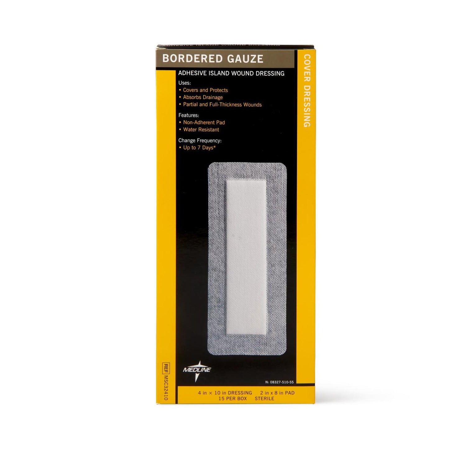 GAUZE, BORDER 4"X10" (15/BX 10BX/CS)