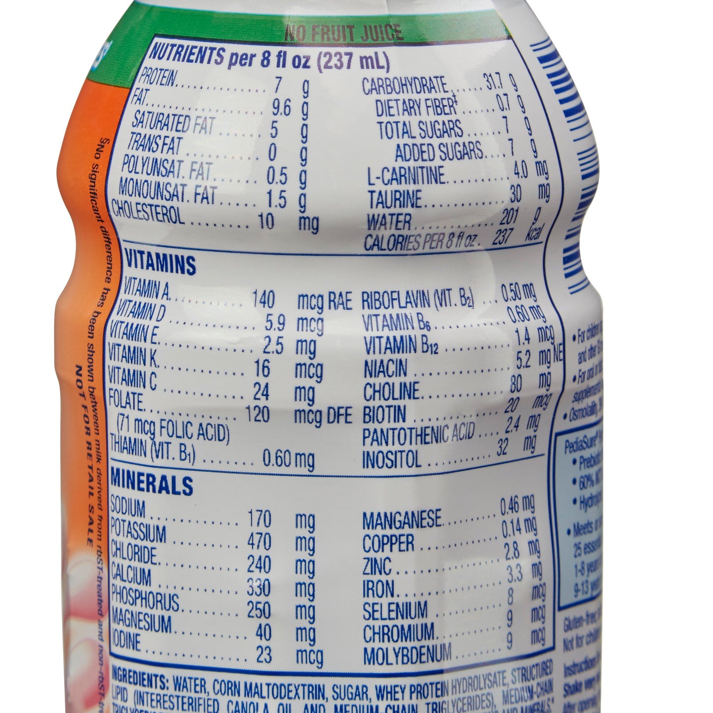 PEDIASURE, PEPTIDE STRWBERRY 1CAL 8OZ (24/CS)