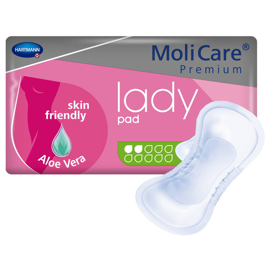 PAD, INCONT PREM LADY MOLICARE2DROPS (14/BG 18BG/CS)