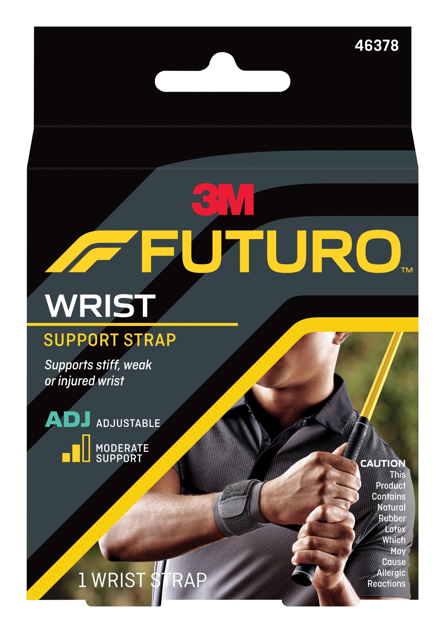 WRIST SUPPORT, SPORT BLK ADJ 1.5X3.75X5.125 (24/CS 3M