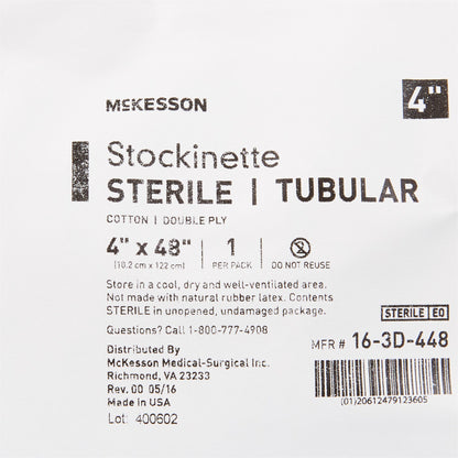 STOCKINETTE, TUBULAR 2PLY STR 4"X48"(20/CS)