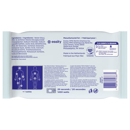 GLOVE, BATHING PROSKIN TENA UNSCNTD (5/PK 45PK/CS)