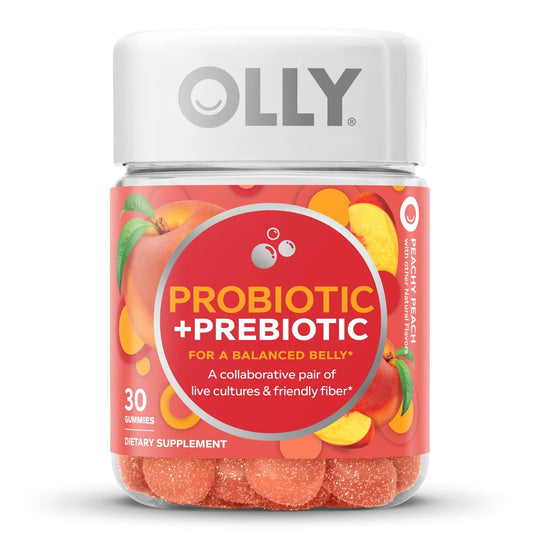 OLLY, GUMMY PROBIOTIC + PREBIOTIC PEACHY PEACH (30/BT)