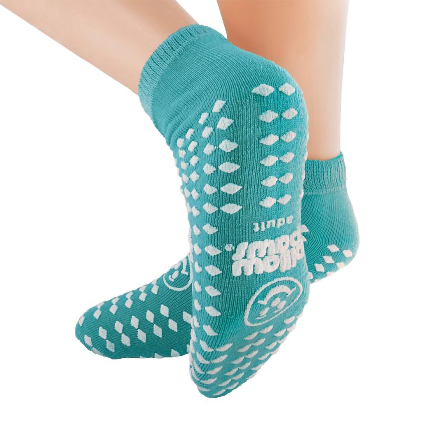 SLIPPER, SOCK 360 IMPRINT TEA L ADLT LG (48PR/CS)