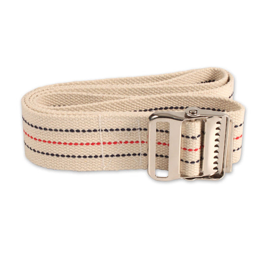 BELT, GAIT COTTON METAL BUCKLEWHT 60"