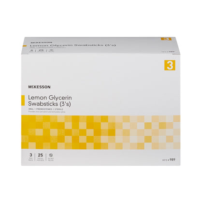 SWABSTICK, LEMON GLYCERIN STR (25/BX 10BX/CS)