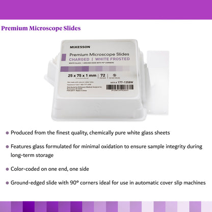 SLIDE, MICRO FROSTED WHT CHARGED (72/BX 20BX/CS)