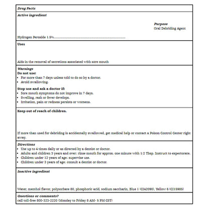 MOUTHWASH, PEROX-A-MINT 1 1/2OZ (100/CS)