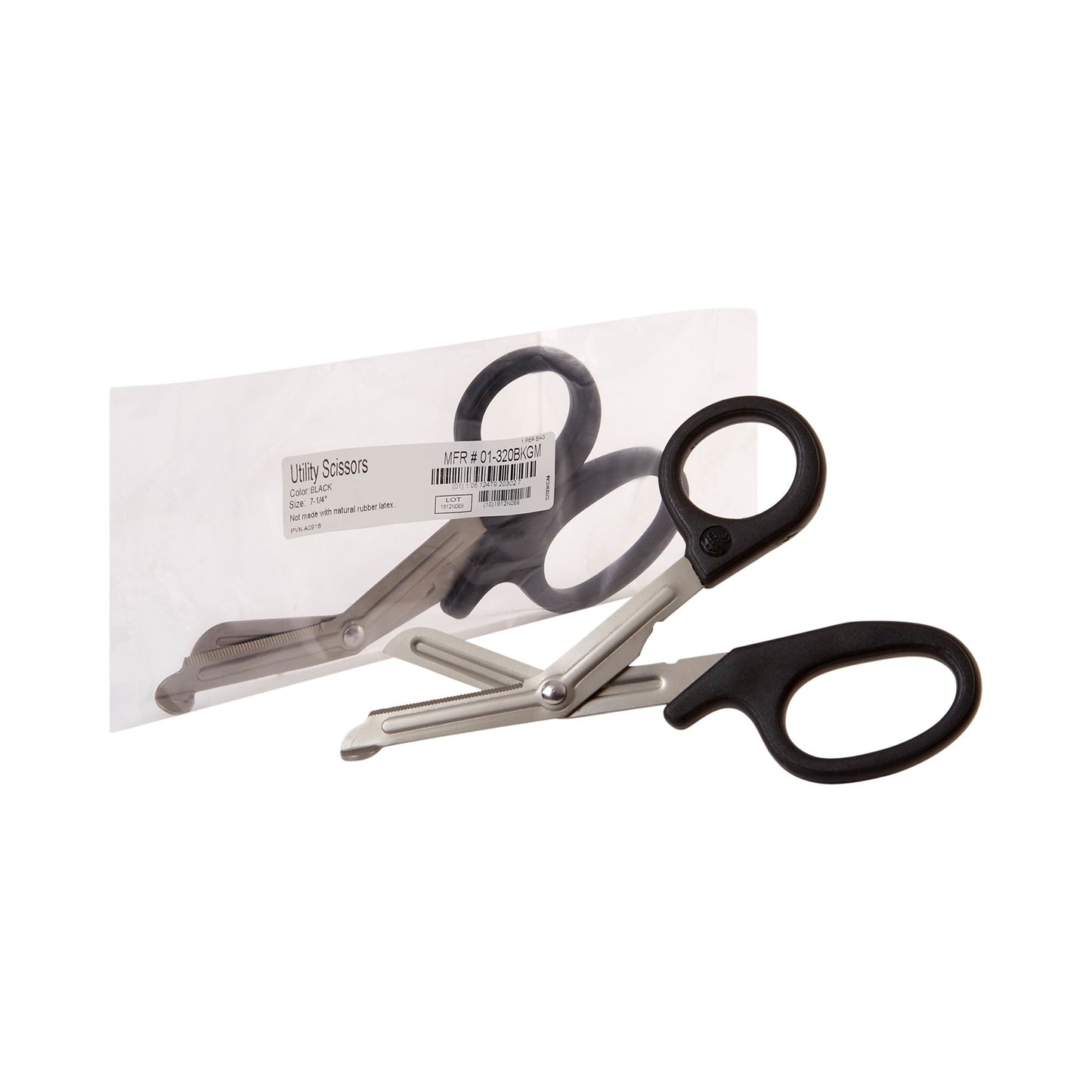 SCISSOR, UTILITY BLK LF 7 1/4 " (10/BX)