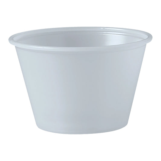 CUP, PLAS SOUFFLE TRANSLCNT 4OZ (250/SL 10SL/CS)