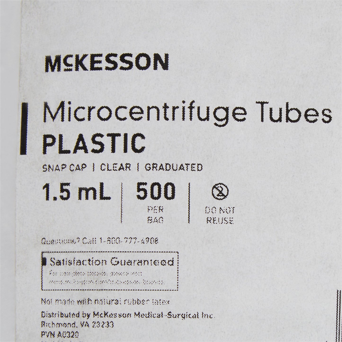 TUBE, MICROCENTRIFUGE W/SNAP CCAP NAT 1.5ML (500/BG 20BG/CS)