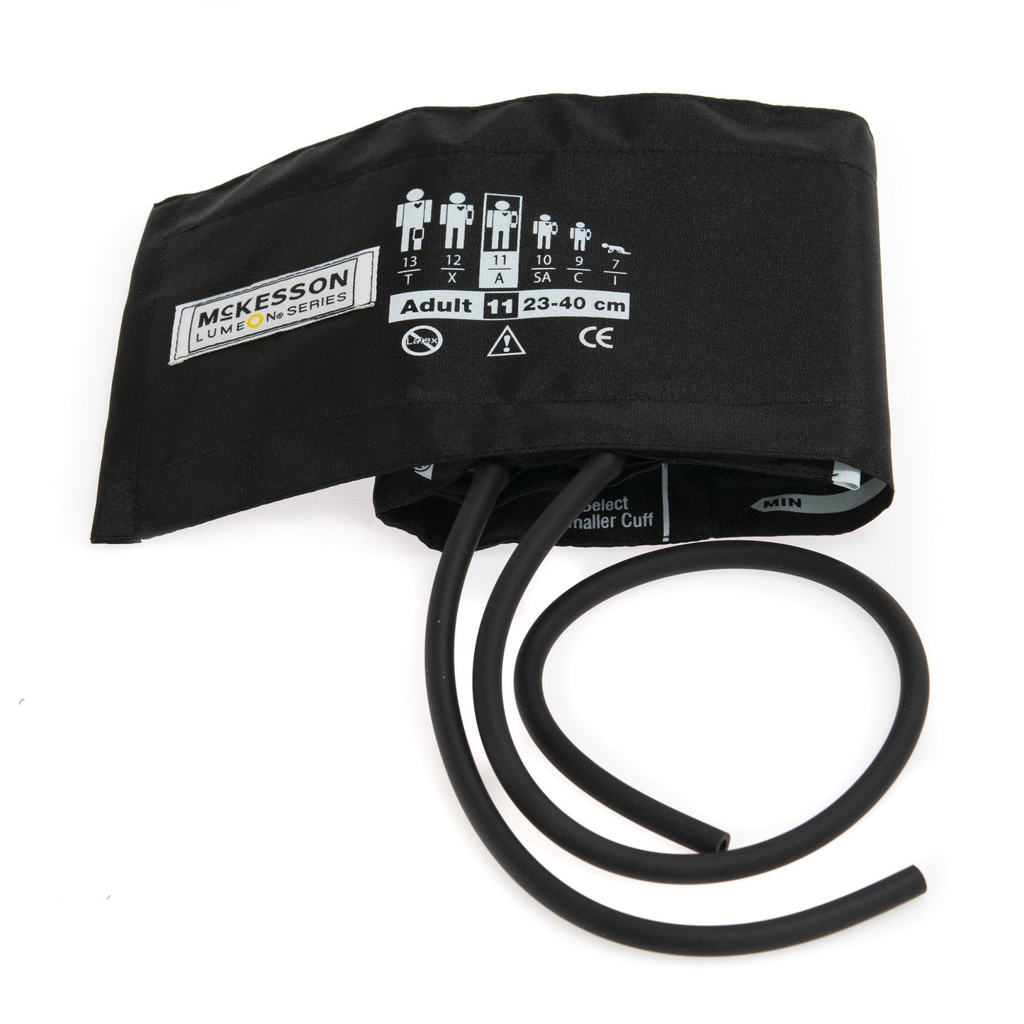 CUFF&BLADDER, BP 2TU LF BLK ADLT (1/BX 15BX/CS)