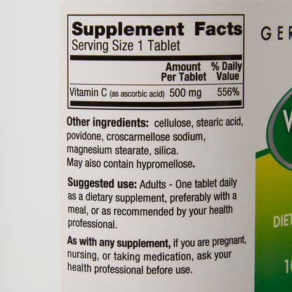 VITAMIN C, TAB 500MG (1000/BT 12BT/CS)