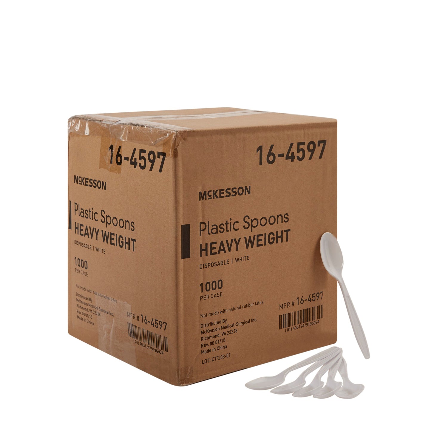 SPOON, PLASTIC HVY WGHT WHT 6"(1000/CS)