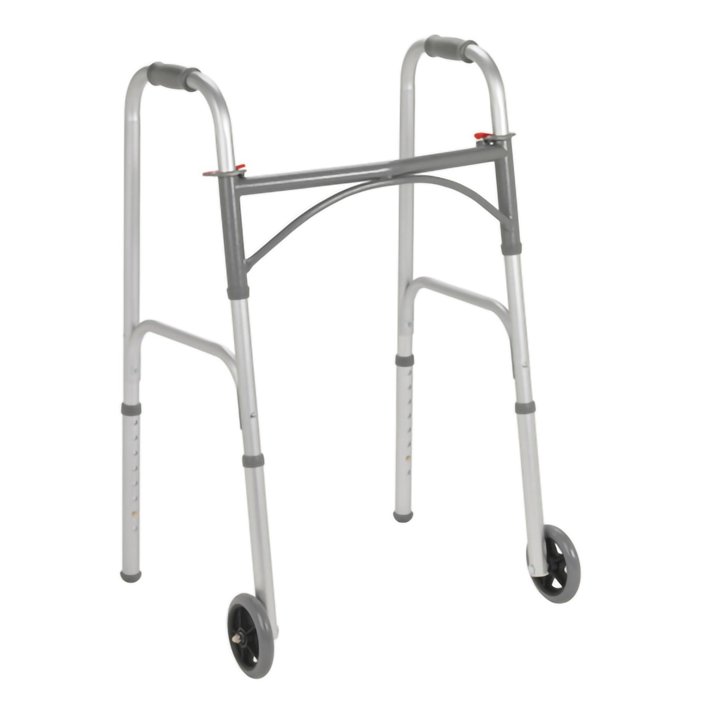 WALKER, DUAL FOLD STEEL ADLT 350LB W/5" WHEELS (4EA/CS)