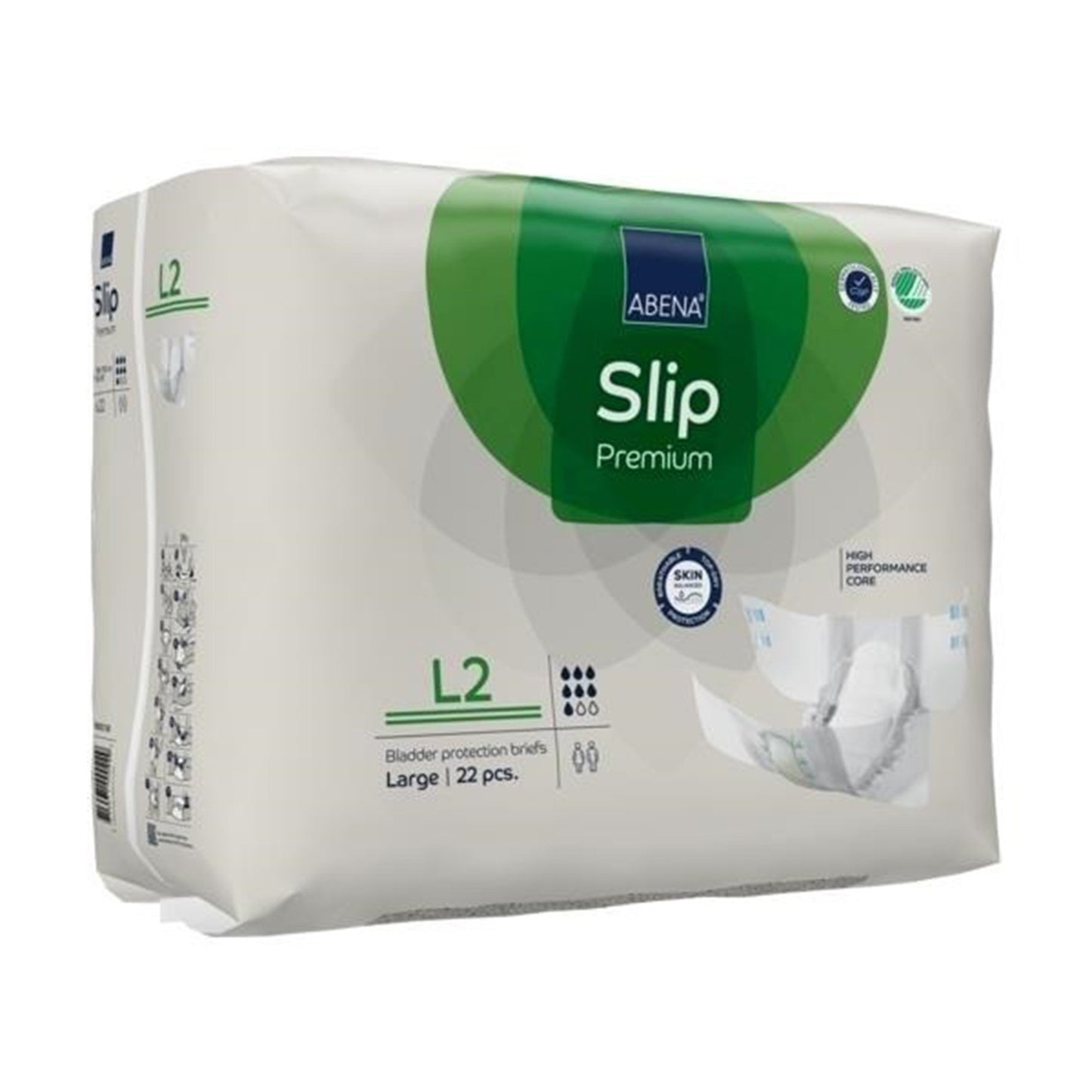 BRIEF, INCONT ABENA SLIP PREM ADLT L2 LG (22/PK 4PK/CS)