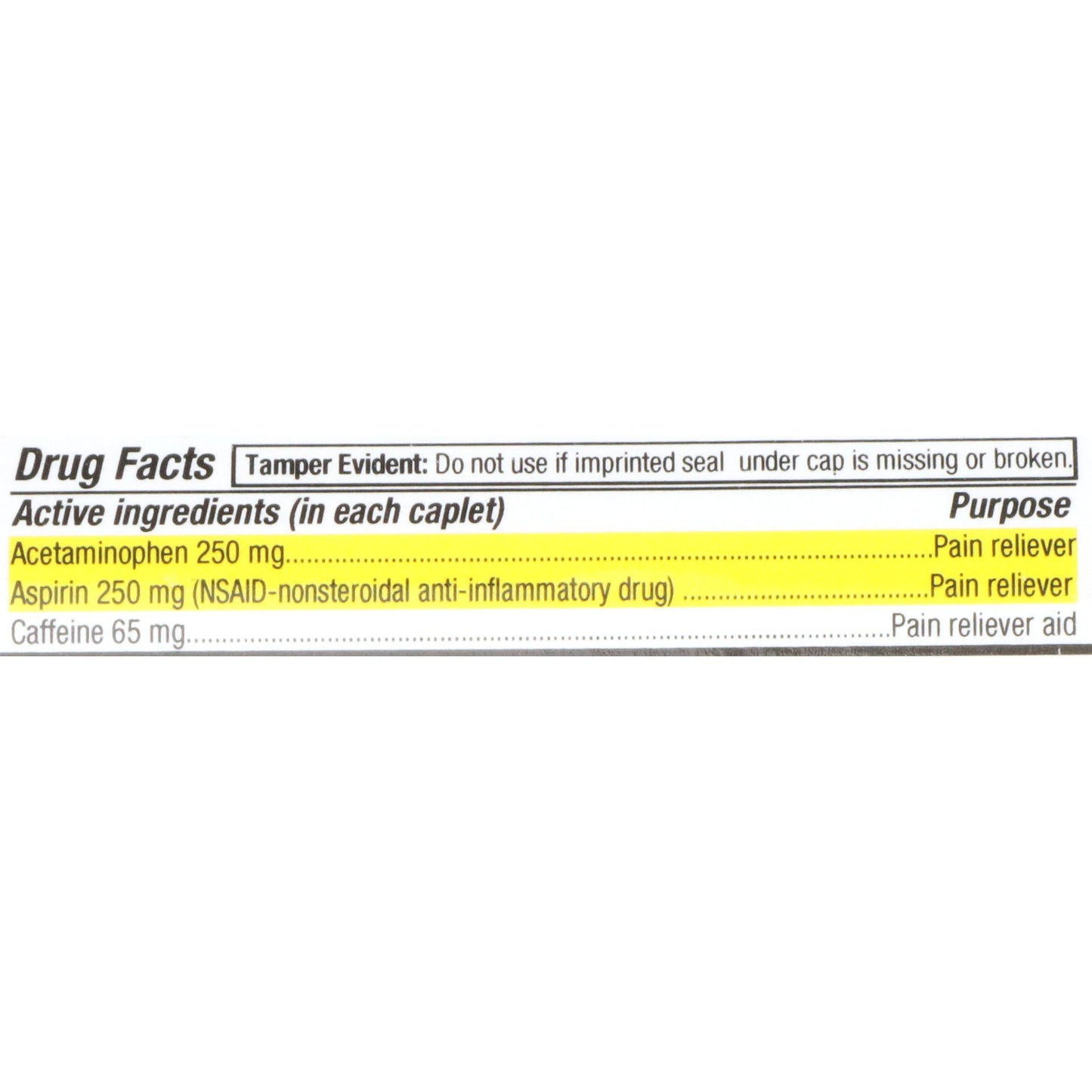 PAIN RELIEF XS, EXCEDRIN TAB (100/BT 12BT/CS)