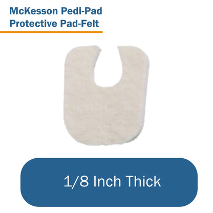 PEDI-PAD, FELT ADH WHT #105-1//8" (100/PK 50PK/CS)