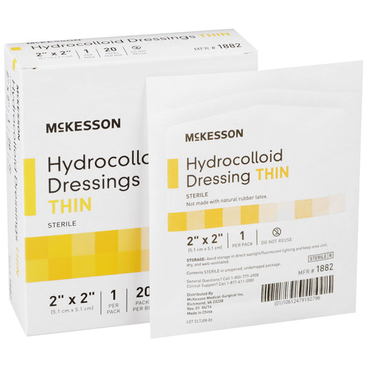 DRESSING, HYDROCOLLOID THIN STR 2"X2" (20/BX 20BX/