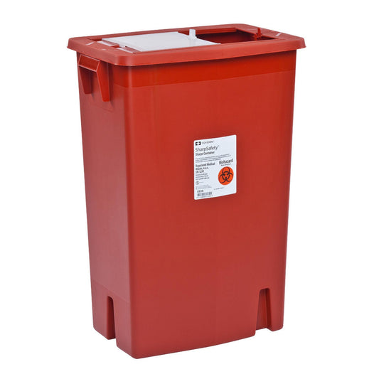 CONTAINER, SHARPS RED 18GL W/LID (5/CS)