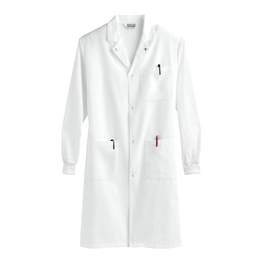 COAT, LAB UNISEX WHT MED