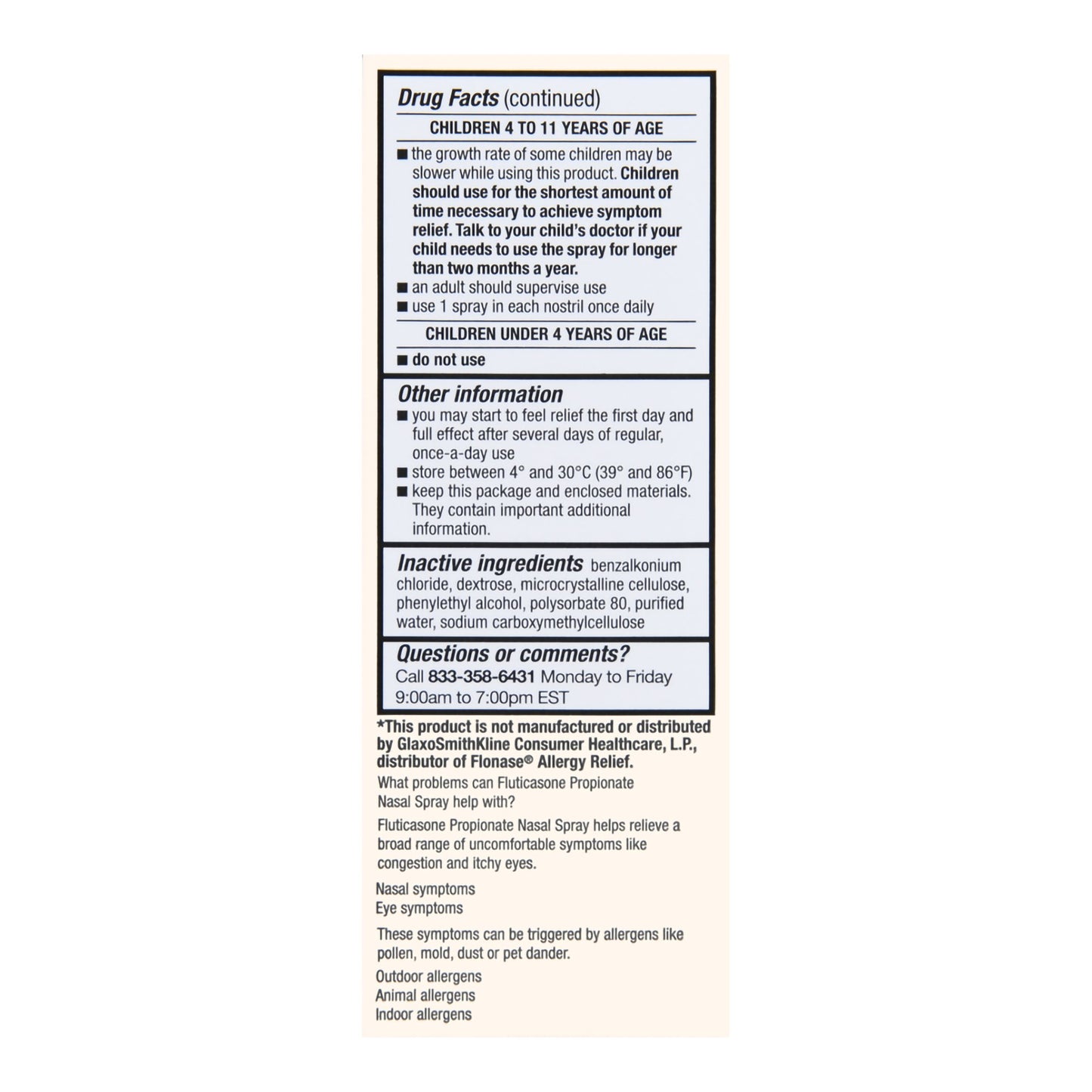 ALLERGY RELIEF, SPR NASAL FT SM 24HR 50MCG