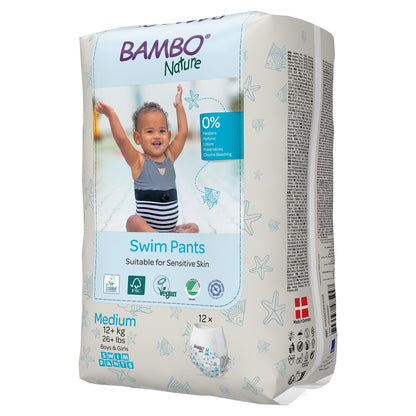 PANT, SWIM BAMBO NATURE DISP PED MED 26+LB (12/PK 10PK/CS)