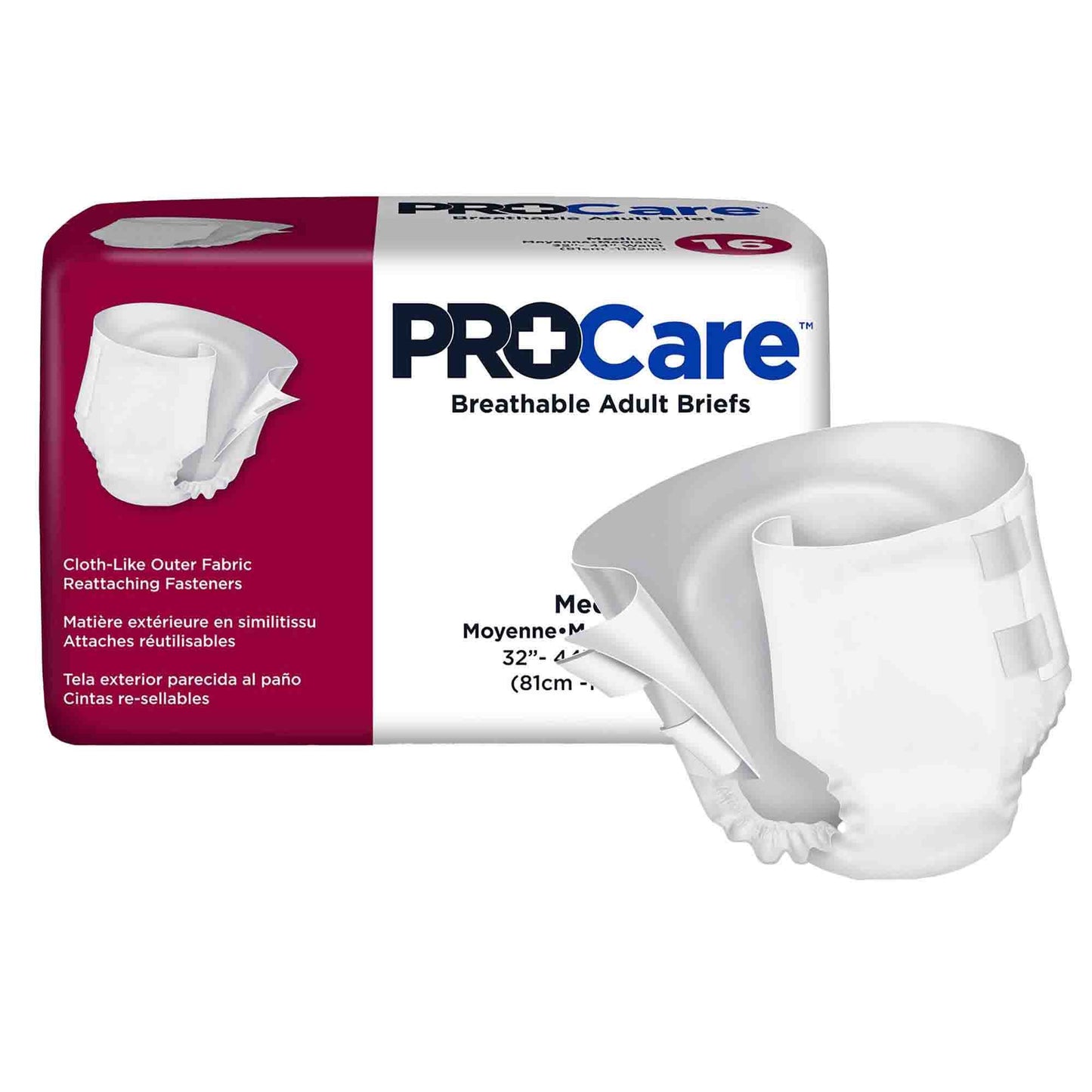 BRIEF, PROCARE HVY ARSRB ADLT MED 32"-44" (16/PK 6PK/CS)