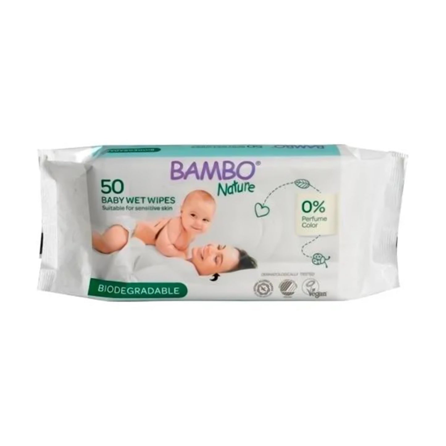 WIPES, BAMBO NATURE BIOBASED 99% WATER (64/PK 12PK/CS)