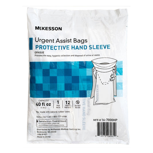 BAG, VOMIT W/HND PROTECTOR WHTOPAQUE 40OZ (12EA/BG 20BG/CS)