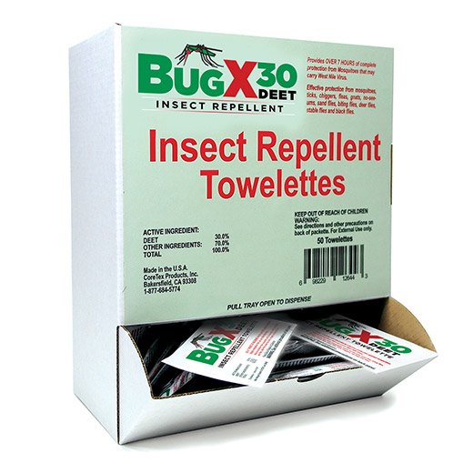 BUGX, TOWELETTE INSECT REPELLANT (50/CS)