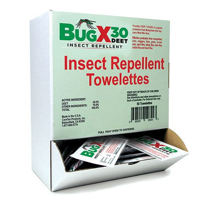 BUGX, TOWELETTE INSECT REPELLANT (50/CS)