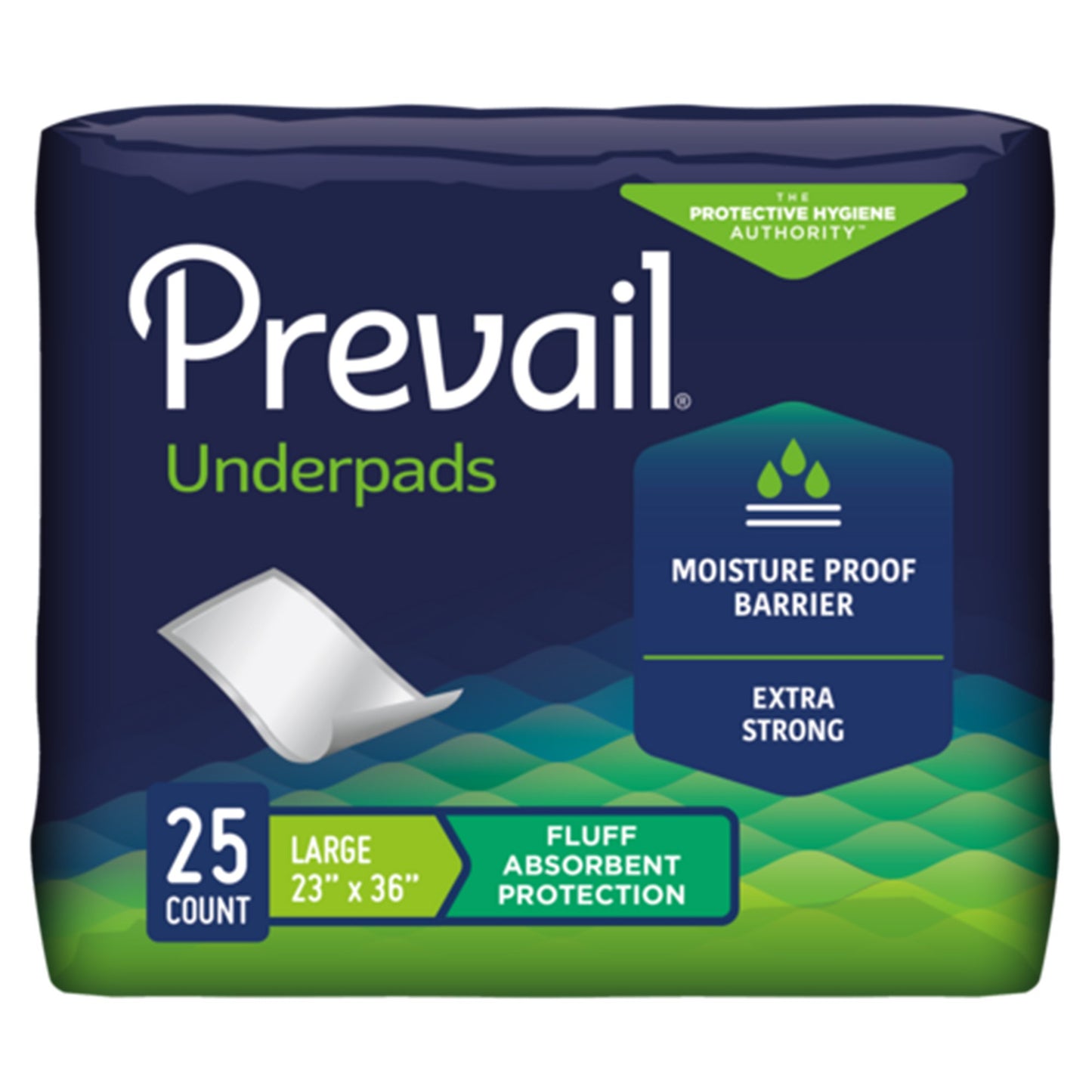 UNDERPAD, PREVAIL INCONTI FLUFF 23"X36" (25/PK 6PK/CS)