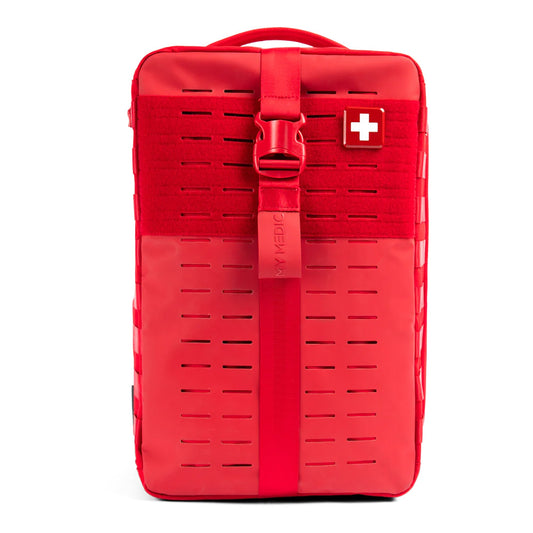 FIRST AID KIT, EMERGENCY BACKPACK RED