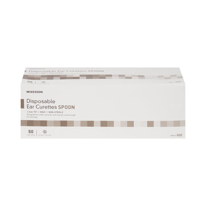 CURETTE, EAR SPOON GRY 2MM (50/BX 10BX/CS)