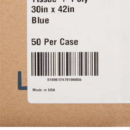 GOWN, EXAM P/T/P OUT F/B OPN BLU (50/CS)