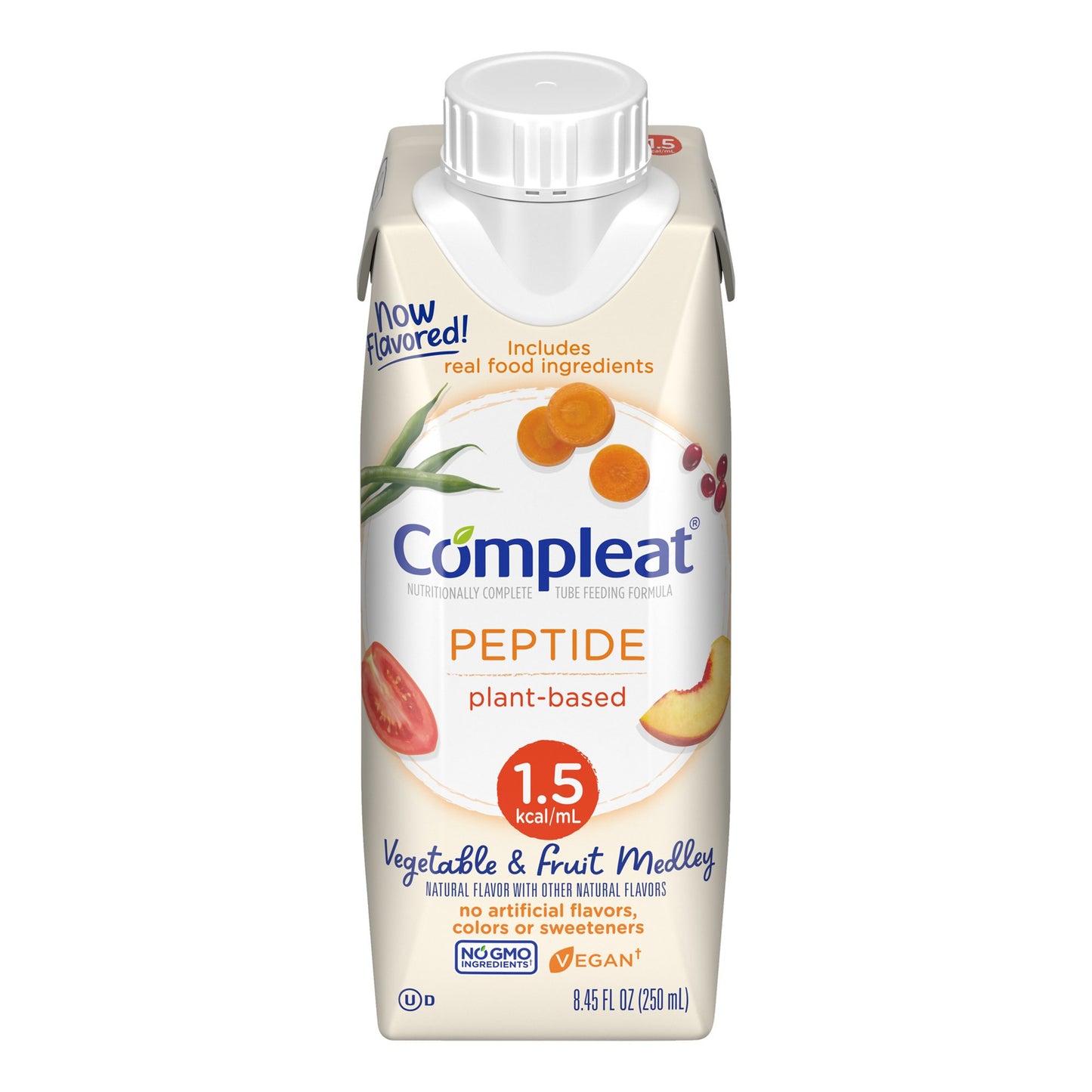 COMPLEAT PEPTIDE, 1.5 CAL 1.5 VEG &FRUIT MEDLEY 24X250ML CT