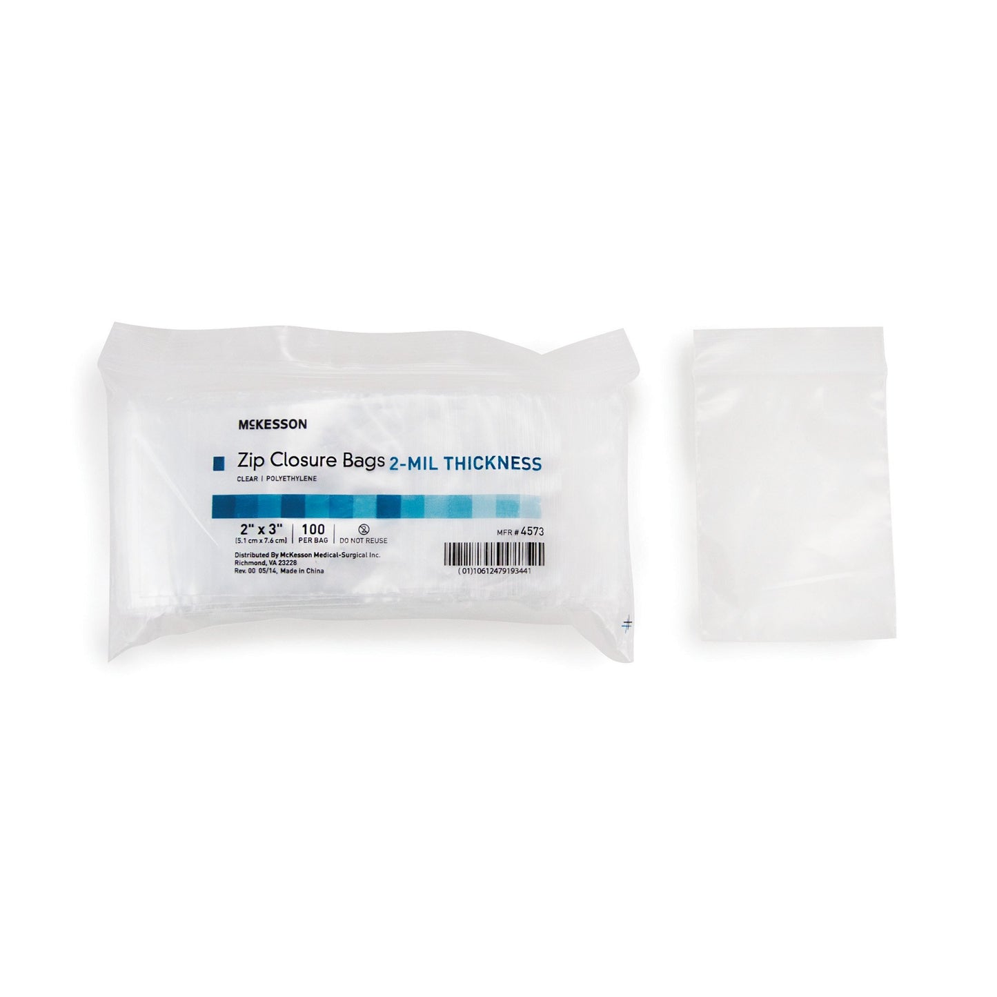 BAG, ZIP LOCK 2X3 (100/BG 10BG/BX 12BX/CS)