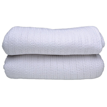 BLANKET, COTTON 100% WHT (12/CS)