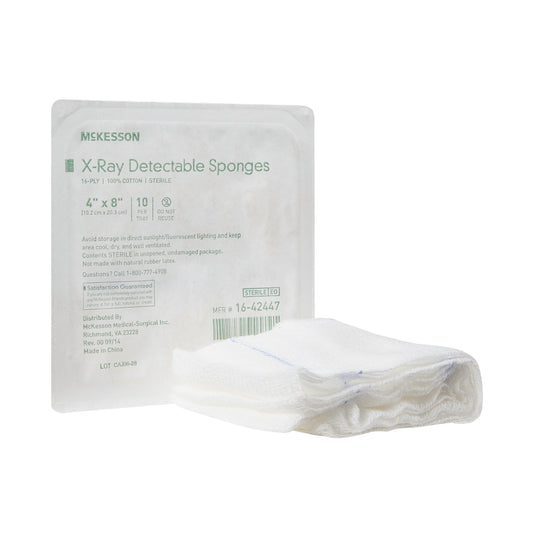 XRAY DET GAUZE 4X8X16P ST10S (10/TR 80TR/CS)