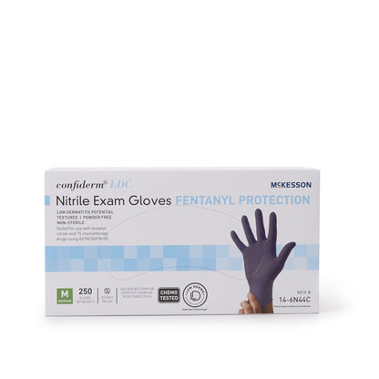 GLOVE, EXAM NTRL MED N/S CHEMOLDC BLU (250/BX 10BX/CS)